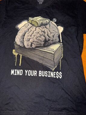 Men’s Fly Supply Mind Your Business Graphic Tee - Black size large